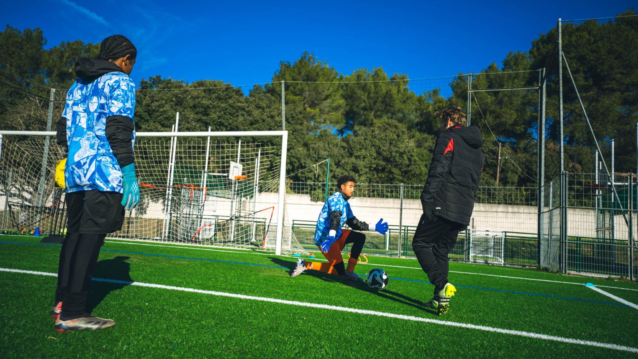 Gardien de but à l'entraînement