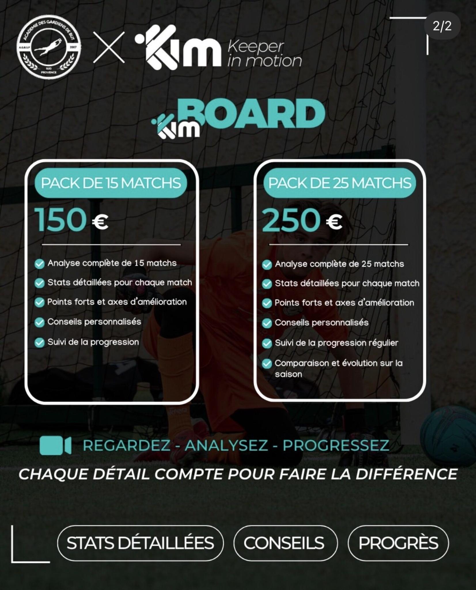 Analyse vidéo des matchs du gardien de but